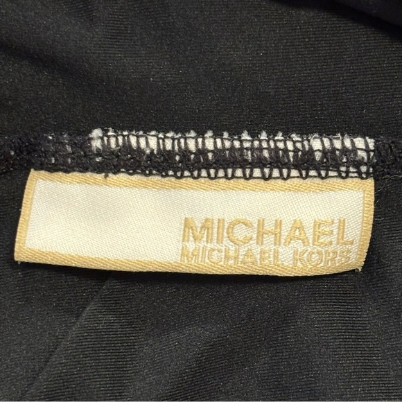 MICHAEL Michael Kors Black and White Striped Sleeveless One Piece Swimsuit - Picture 4 of 4